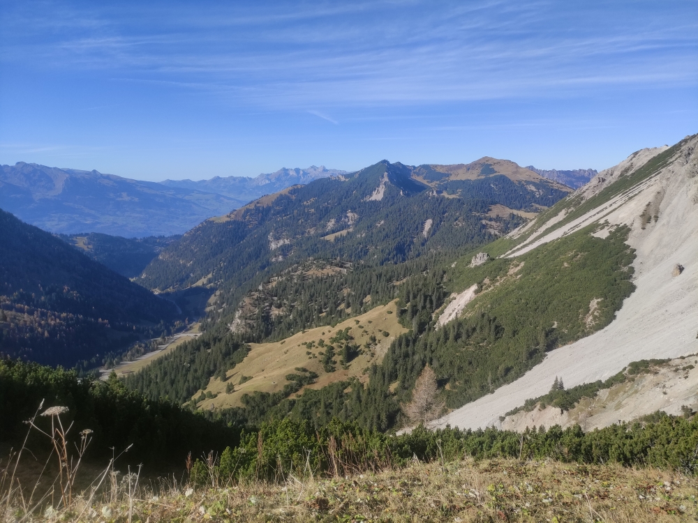 Blick zum Schönberg (Bergrestaurant Sareis)