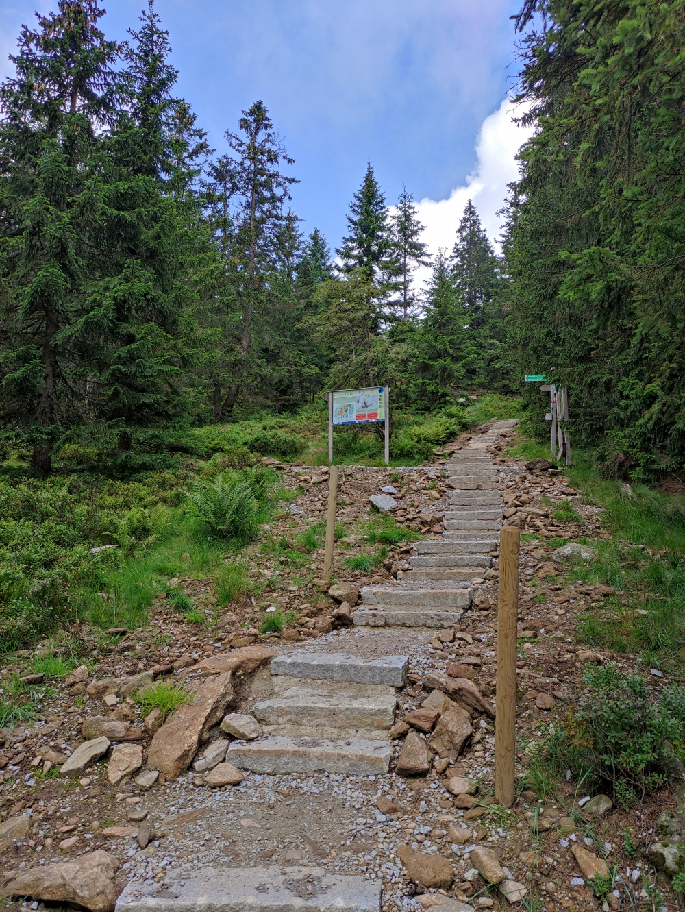 Treppen zum Gipfelplateau