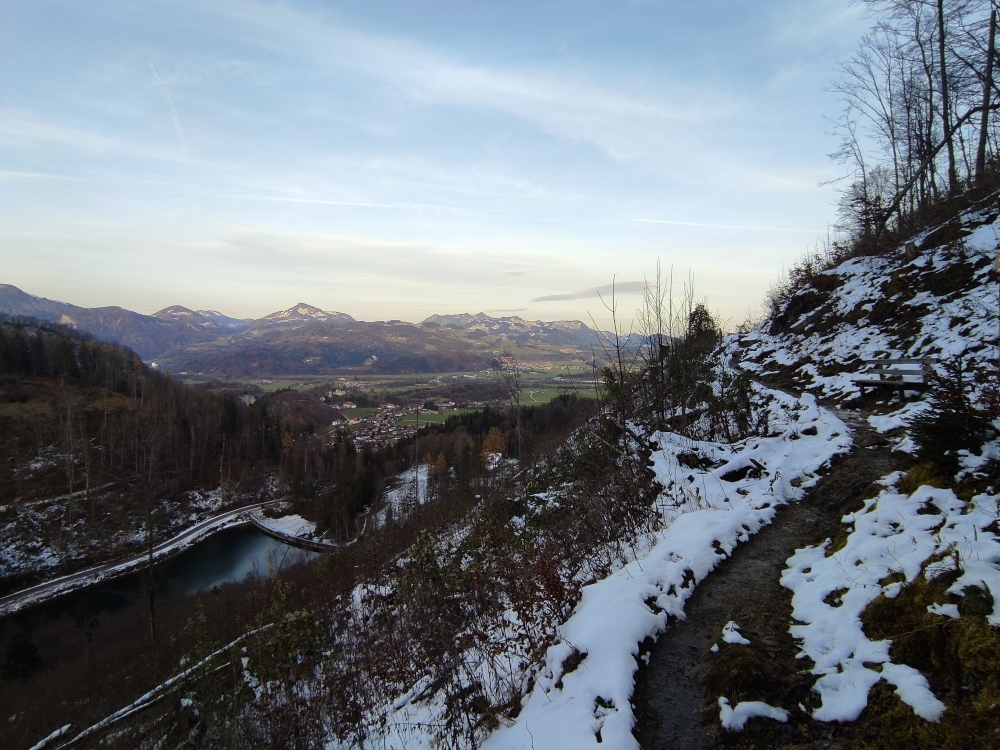 Aufstieg im Sonnenuntergang