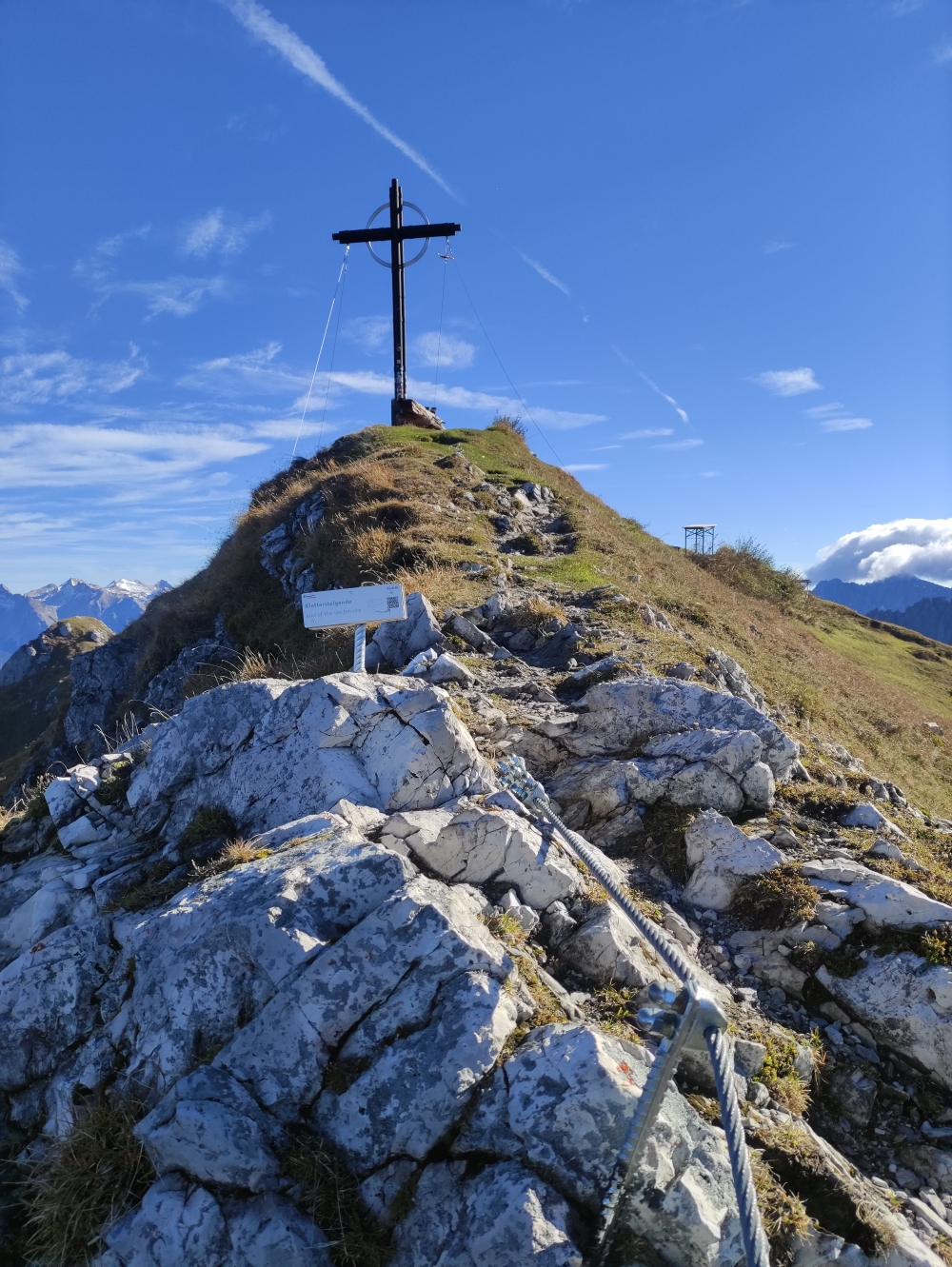 Ende Klettersteig und Gipfelkreuz (Seefelder Spitze)